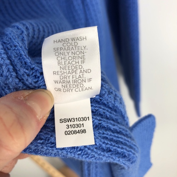 J Jill Womens Longline Cardigan Size XL Cornflower Blue Open Front Button Slits - Picture 6 of 11